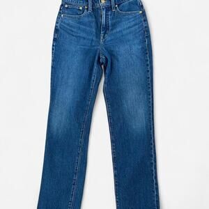J. Crew Classic straight medium dark wash blue jeans size 24
